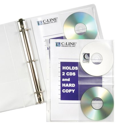 C-LINE PRODUCTS CDDocument Ring Binder Pages, 10PK Set of 24 PK, 240PK 61747-DS